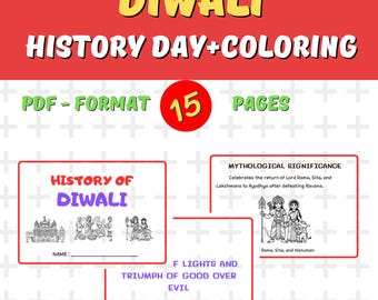 Diwali-geschiedenisdag+Kleurplaten voor kinderen