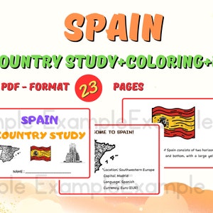 Spain Country Study+Coloring+EX Activities