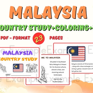 Malaysia Country Study+Coloring+EX Activities