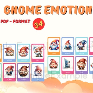 Omarm gevoelens: Gnome Emotion Flashcards voor kinderen - Zorg voor emotionele intelligentie, één kabouter tegelijk!