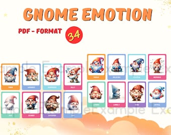 Omarm gevoelens: Gnome Emotion Flashcards voor kinderen - Zorg voor emotionele intelligentie, één kabouter tegelijk!