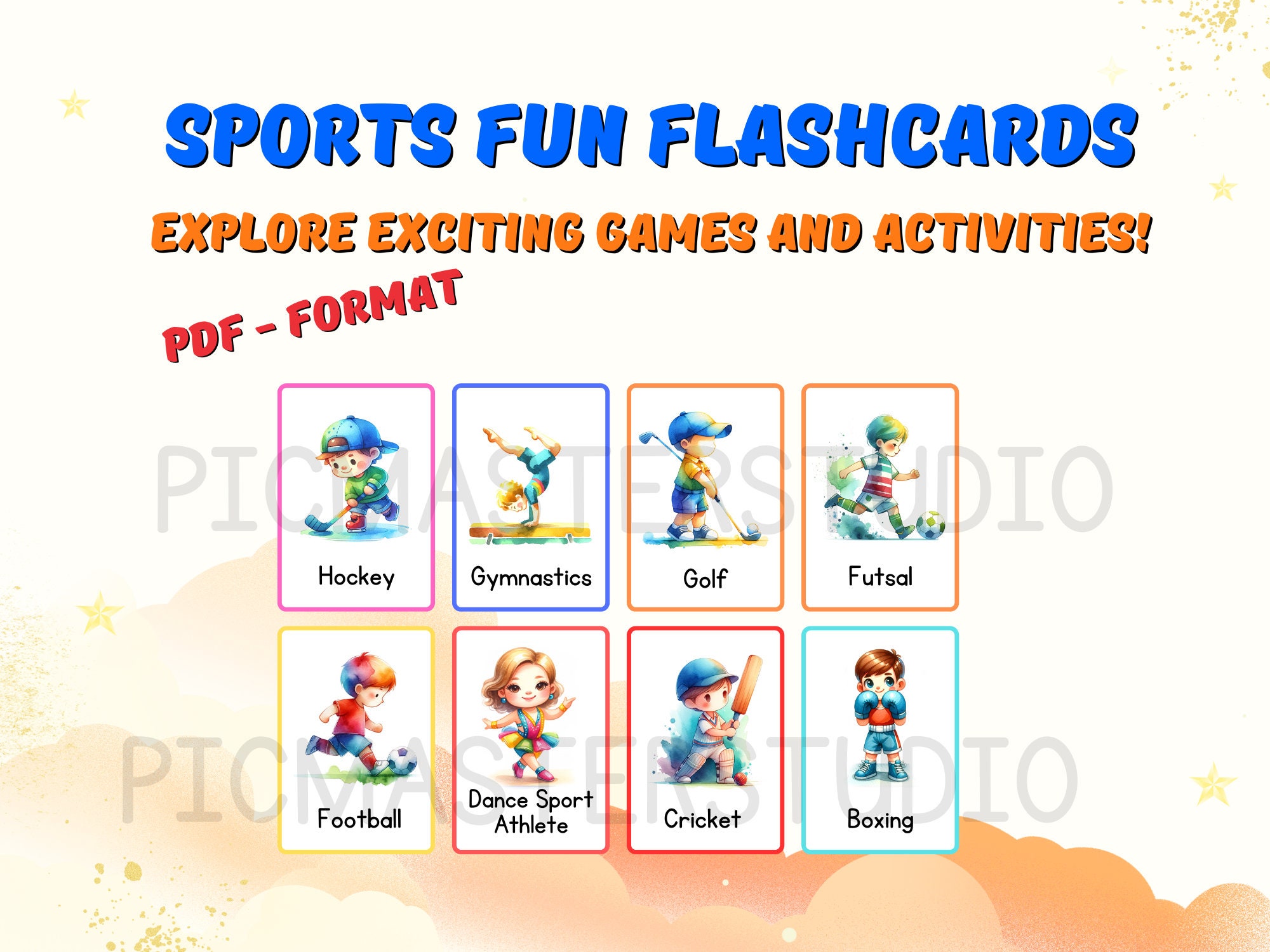 Sports Fun Flashcards for Kids Exciting Way to Learn and Play Discover ...