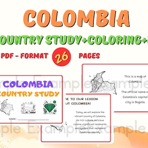 Colombia Country Study+Coloring+EX Activities