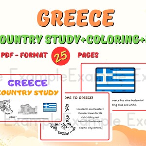 Greece Country Study+Coloring+EX Activities