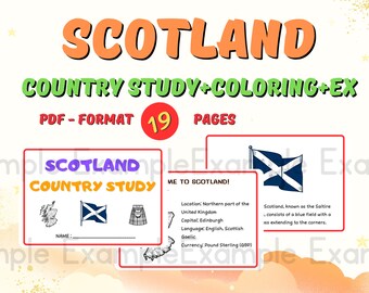 Scotland Country Study+Coloring+EX Activities