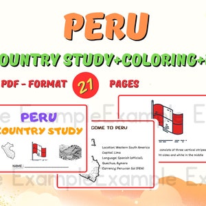 Peru Country Study+Coloring+EX Activities