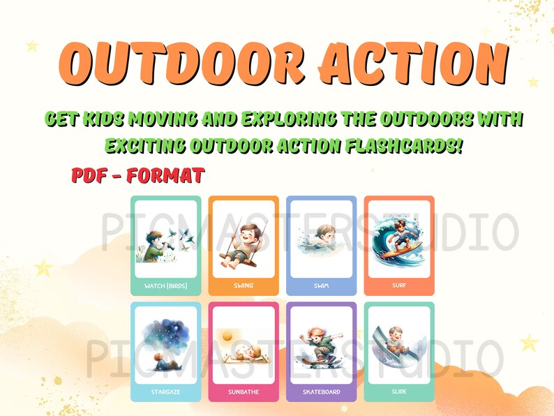 34 Fun and Educational Outdoor Action Flashcards for Kids Explore