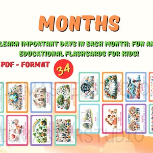 Special Days and Holidays Kids Calendar Cards - Etsy