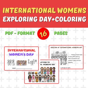 Exploring International Womens Day+Coloring pages for kids