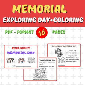 Exploring memorial day+Coloring pages for kids
