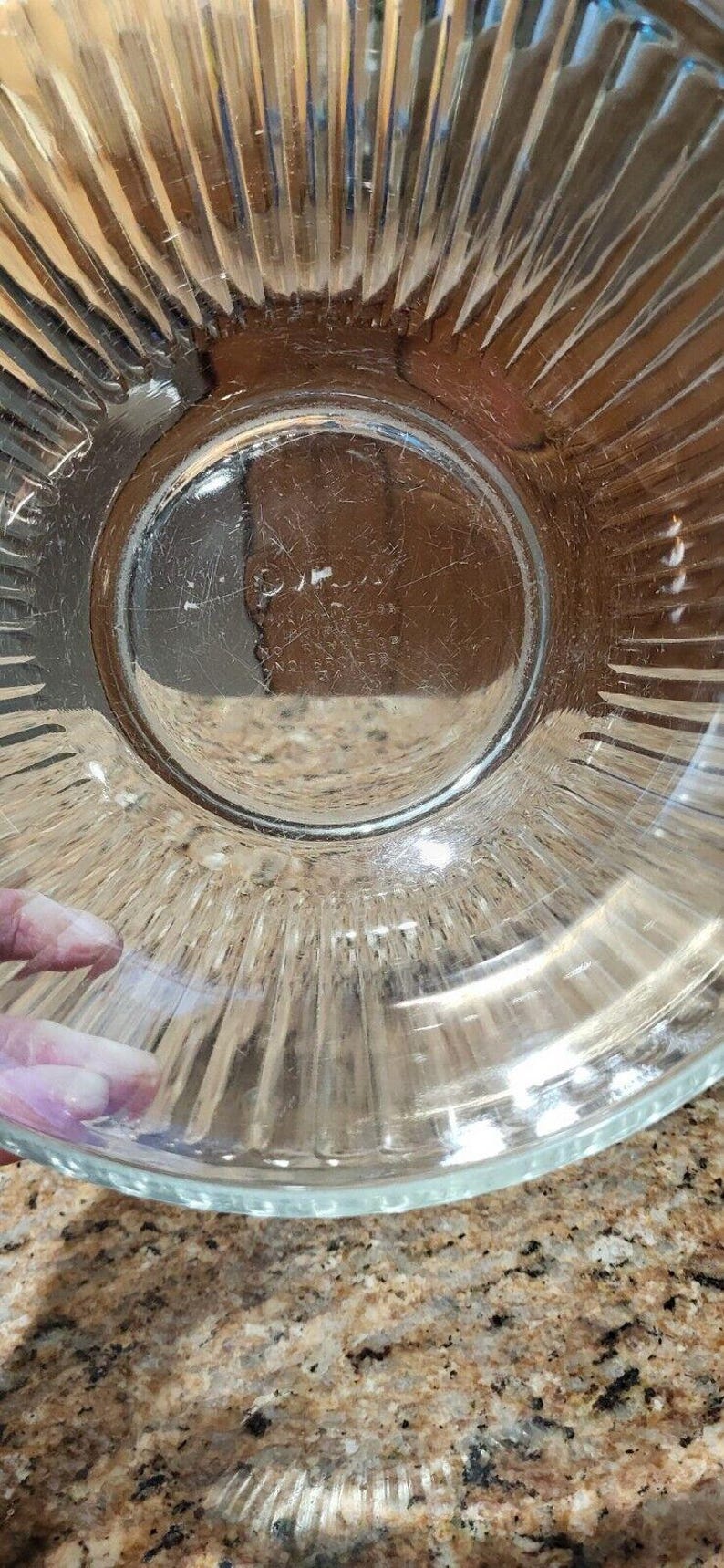 VNTG Set of 3 Pyrex Ribbed Clear Glass Nesting/mixing Bowls 7401-S 7402 ...