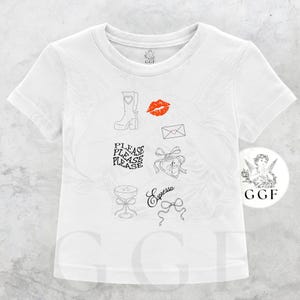 Cute Espresso Love Graphic Baby Tee Romantic Coquette Coffee Shirt with Bow Heart Designs | Aesthetic Crop Top for Women & Girls