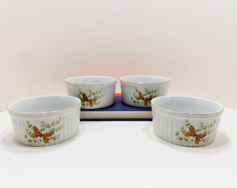 Ramekin "Ecstasy" by Shafford, Porcelain Gold Trimmed Butterfly Motif
