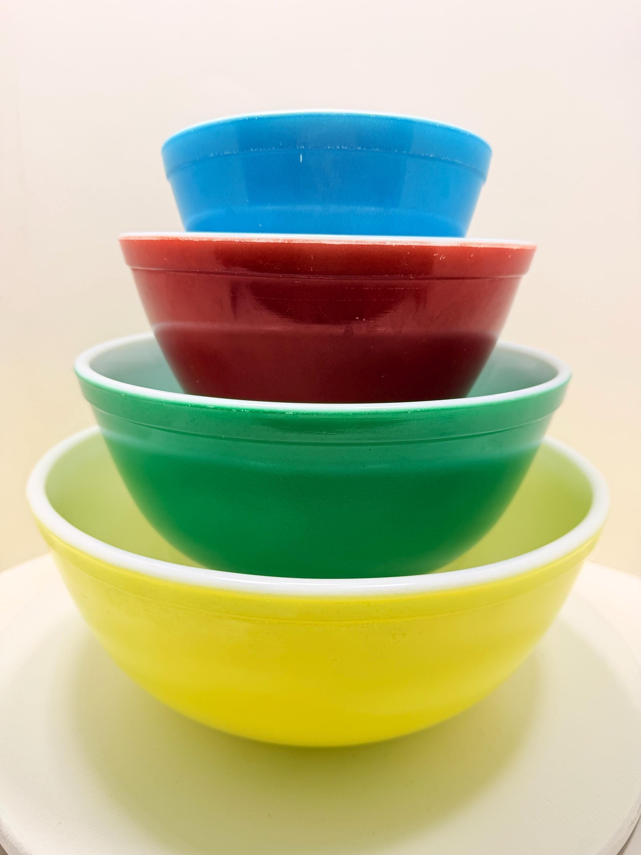 Pyrex 4 Bowl Set - Etsy