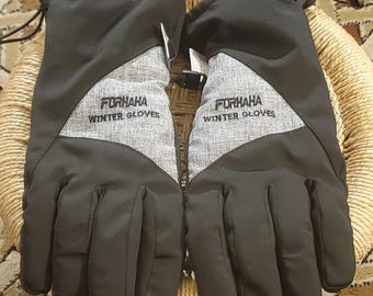 Forhaha Mens Winter Gloves Thinsulate Insulation Side Zip Size M
