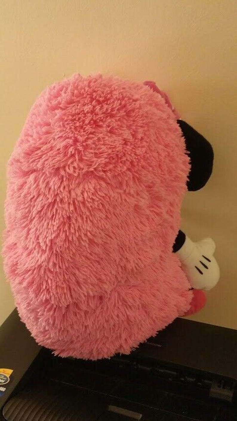 Disney Minnie Mouse Hide Away Pets Pillow Pink Black & White 14" Plush Toy image 8