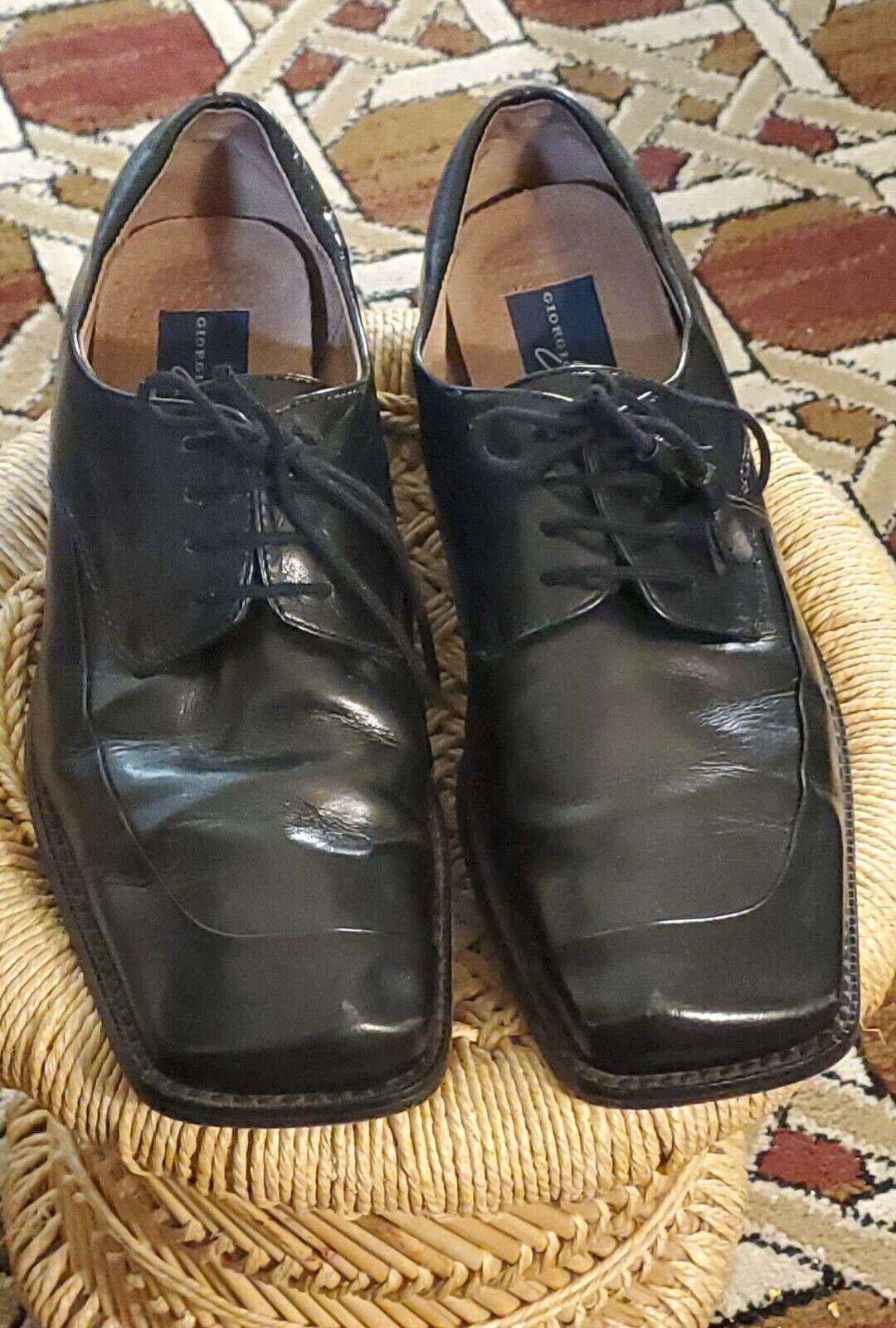 GIORGIO BRUTINI MENS BLACK WEAVE FABRIC FORMAL DRESS SHOE Giorgio Brutini | Shoes | Giorgio Brutini Mens Black Weave  main image 2