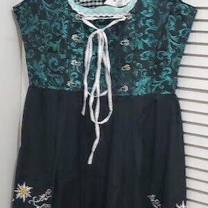 German Dirndl Women Waitress Short Oktoberfest Party Dress Only ~Size 44S