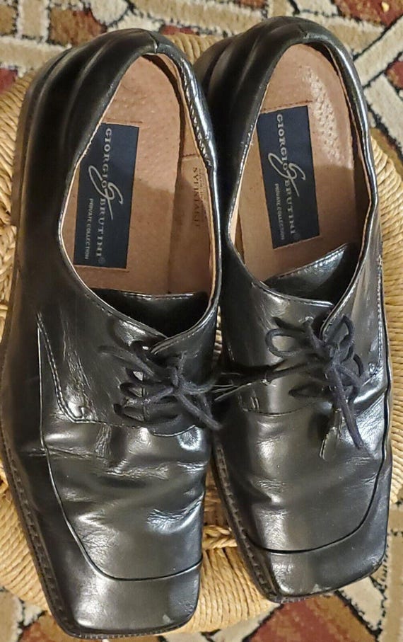 Giorgio Brutini Black Leather Dress Shoes Giorgio Brutini Mens Black Leather Dress Shoes Size 8.5 M - Etsy main image 3