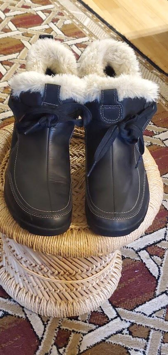 Faux leather winter boots deals