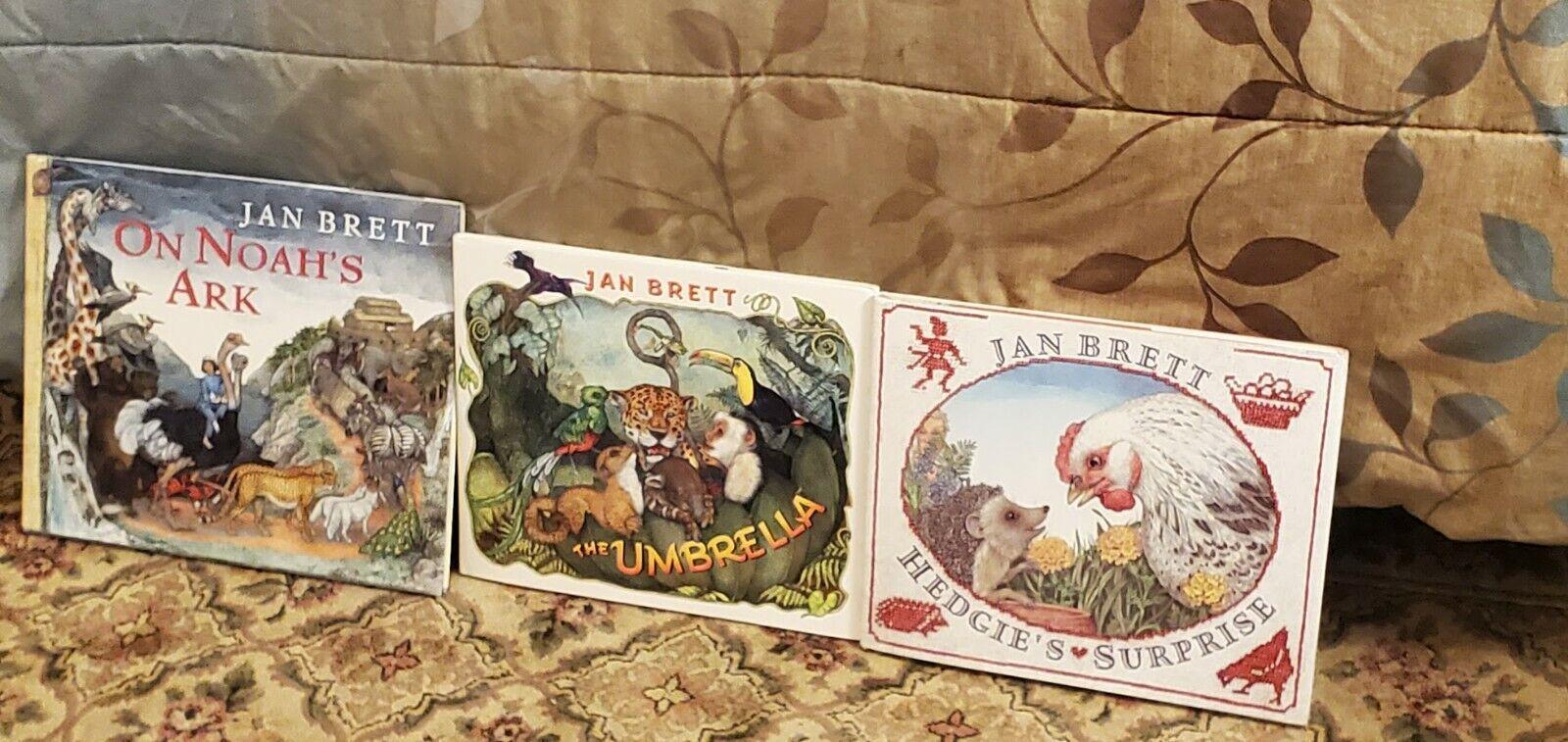 3 Children's Hardcover Books By Jan Brett All First Edition