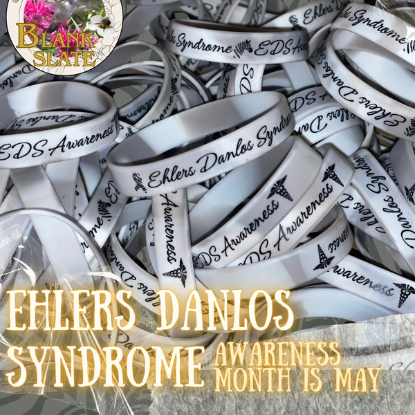 Ehlers Danlos Syndrome Awareness Wrist Band Bracelets - May is EDS Awareness Month