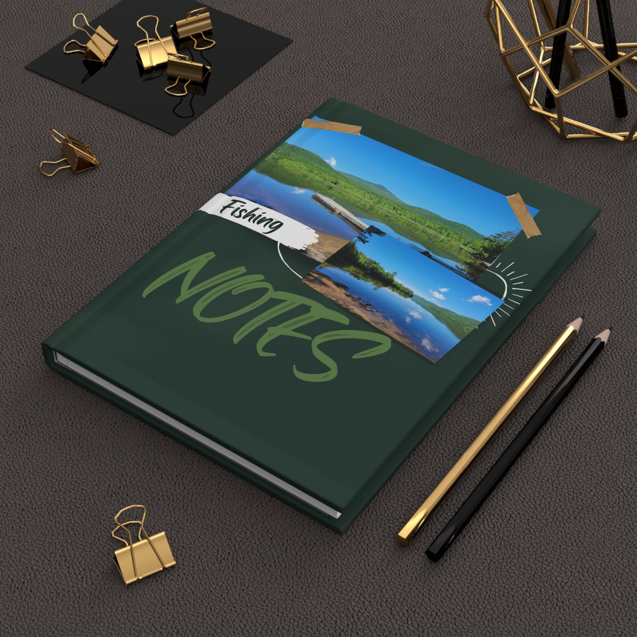 Piseco Lake, Piseco NY, Lakeview Fishing Noteshardcover Journal Matte
