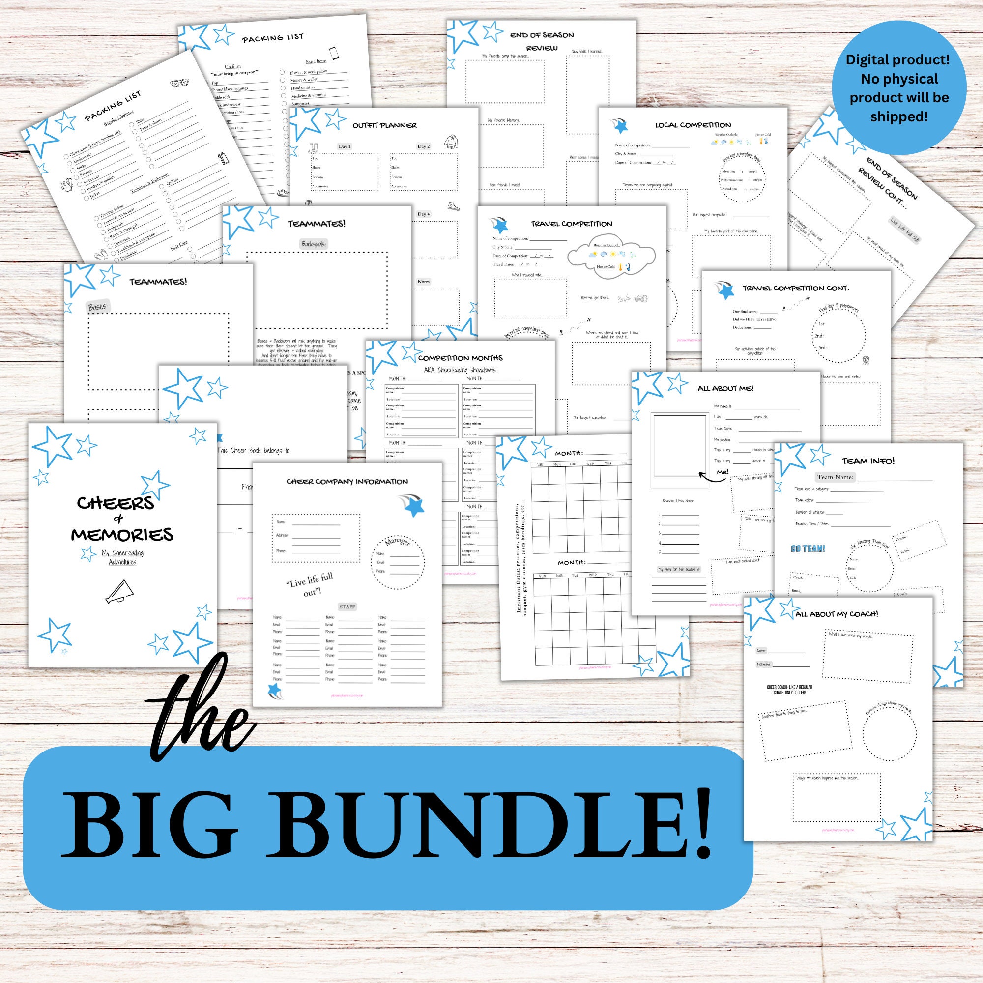 Cheerleading Journal for Boys, Cheerleading Memory Book, Seasonal Cheer