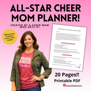 All-Star Cheer Mom Planner | Season Organizer, Schedule Tracker (Digital Download)