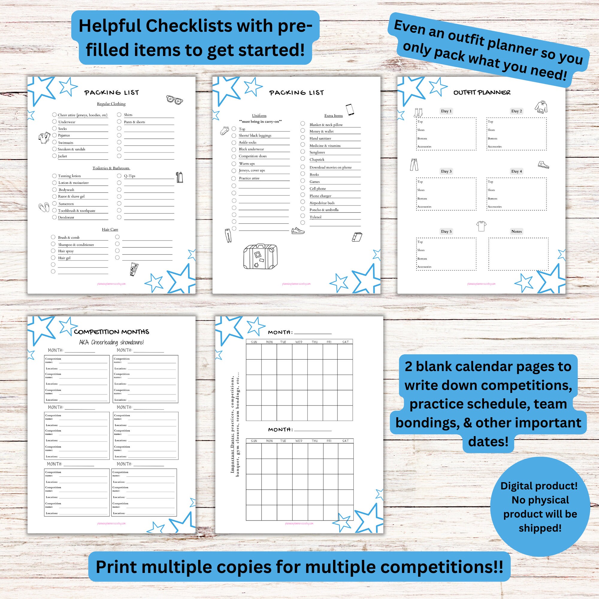 Cheerleading Journal for Boys, Cheerleading Memory Book, Seasonal Cheer