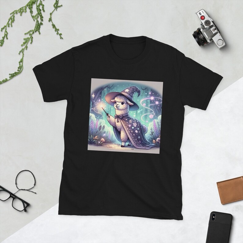 Enchanted Forest Wizard Llama T-Shirt