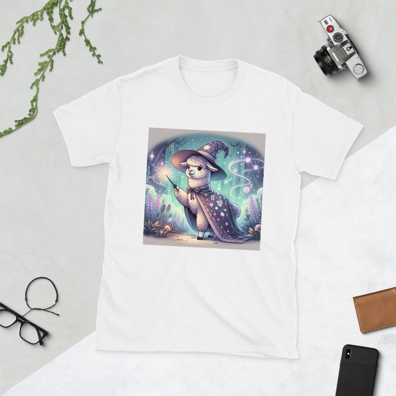 Enchanted Forest Wizard Llama T-Shirt