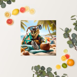 Tropisches Schildkröten-Poster - Beleben Sie Ihren Raum