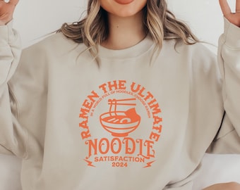 Ramen sweatshirt, Mom Dad sister brother birthday gift, Noodle fan shirt, foodie college student, graduation,  Chinese new year design gift