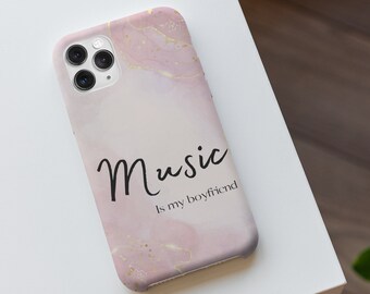 Music is my boyfriend, Tough iPhone Case