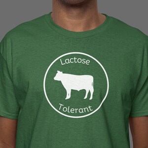 Tolerante a la lactosa, camiseta de algodón para hombre