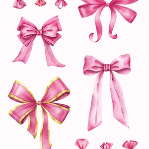 Coquette Pink Bow Collage Digital Print - Etsy