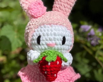 Kawaii Pinker Hase Plüschtier: Kuscheltier mit Kleid