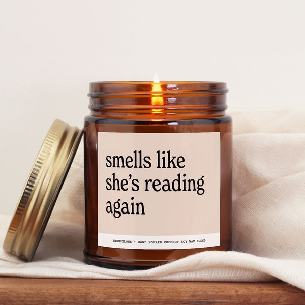 Gift for Book Reader, Book Lover Gift, Reading Candle, Candle Gift, Gift for Bookworms, Bookish Candle, Gift for Women, Book Gift for Her