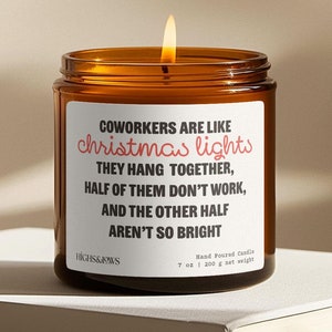 Christmas Coworker Gift, Funny Christmas Candle, Secret Santa Gift, Stocking Stuffer, Christmas Gift, Christmas Decor, Holiday Candle