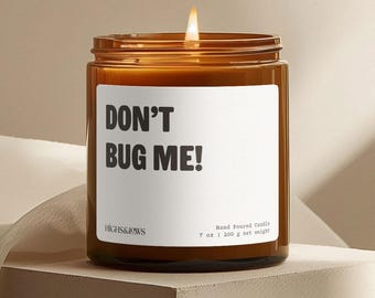 Mosquito Repellent Citronella Candle, Natural Bug Repellent, Insect Repellent Candle, Outdoors Candle, Summer Candle, Handmade Candle