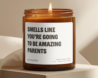 You're Going to be Amazing Parents, Baby Shower Gift, Future Parents Gift, Pregnancy Gift, Expecting Parents, New Parents Gift,Custom Candle