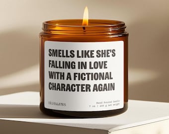 Fictional Character, Spicy Book Lover, SMUT Gift, Dark Romance, Fantasy Book Gift, Romance Book, Reading Candle, Bookworm Gift, Romantasy
