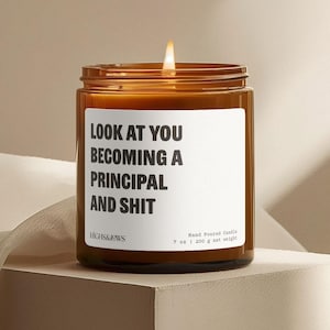 Gift for Principal, New Job Gift, Promotion Gift, Principal Candle, Principal Appreciation Gift, Teacher Gift, Funny Principal Gift