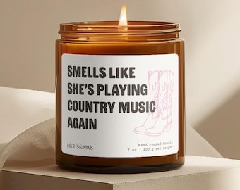Country Music Lover Gift, Cowgirl Gift, Best Friend, Funny Gift for Friend, Candle Gift, Western Rodeo, Birthday Gift, Cowboy Candle