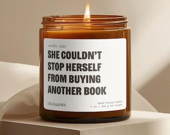 Gift for Book Reader, Book Lover Gift, Reading Candle, Gift for Bookworms, Bookish Candle, Gift for Women, Book Gift for Her, Reader Gift
