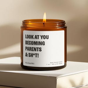 Devenir parents, Cadeau pour baby shower, Cadeau pour futurs parents, Cadeau de grossesse, Futurs parents, Cadeau pour les nouveaux parents, Bougie personnalisée