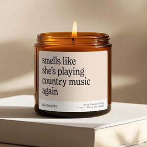 Country Music Lover Gift, Cowgirl Gift, Gift for a Friend, Funny Gift for a Friend, Candle Gift, Western Rodeo, Birthday Gift, Cowboy Candle image 2