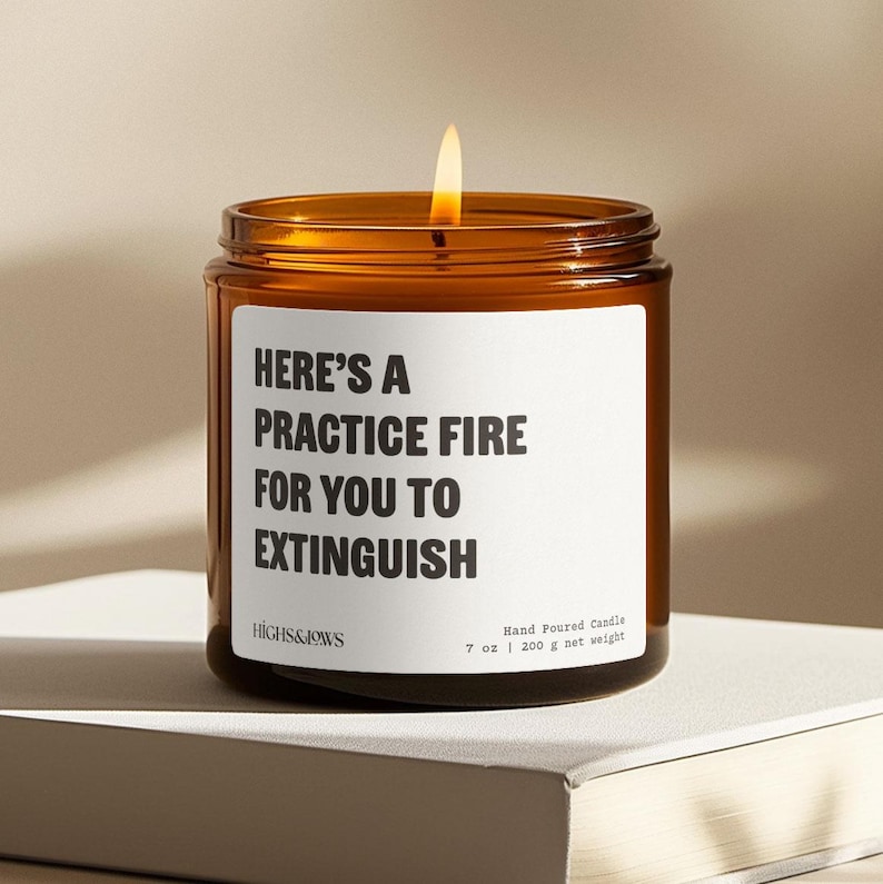 Funny Gift for a Firefighter, New Job Gift, Firefighter Candle, Firefighter Dad, Firefighter Girlfriend, Firefighter Wife, Christmas 画像 2