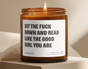 Spicy Book Lover Gift, SMUT Gift, Dark Romance, Fantasy Book Gift, Romance Book Gift, Reading Candle, Bookworms Gift, Romantasy, Candle